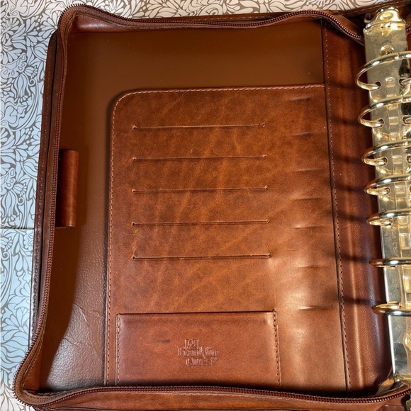Franklin Quest Full Grain Aniline Leather Made in the USA Binder - Picture 8 of 15